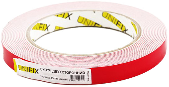 

Двухсторонний скотч UNIFIX PN-1205W полиэтиленовая 12 мм Х 5 м