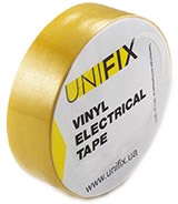 

Изолента UNIFIX ETU-10YELLOW желтый ПВХ 17 мм х 10 м