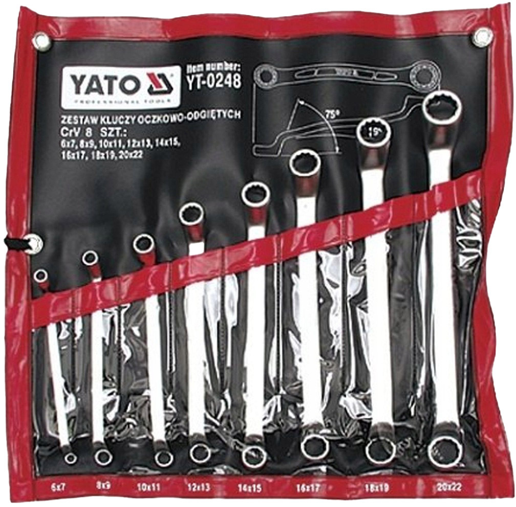 

Набор ключей накидных Yato YT-0248 6x7-20x22 мм 8 шт