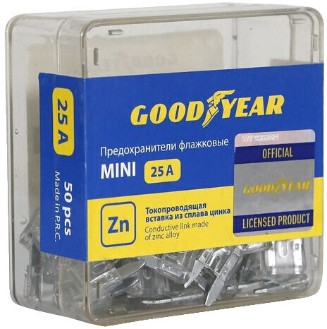 

Набор предохранителей Goodyear GY003075 FN mini 25A 50 шт.