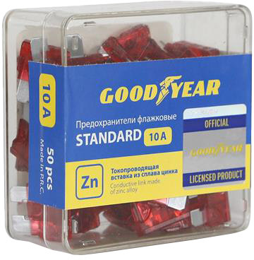 

Набор предохранителей Goodyear GY003062 FT midi (normal) 10A 50 шт.