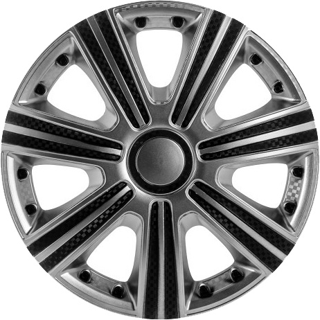

Комплект колпаков на колеса Star DTM серебристый + черный 3328