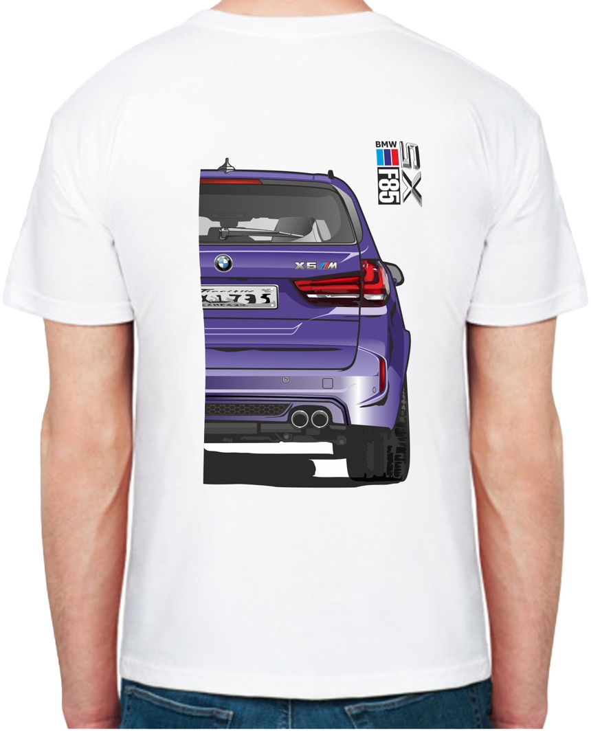 

Футболка мужская Avtolife классическая BMW X5 F85 MotorSport Violet белая принт сзади 206385