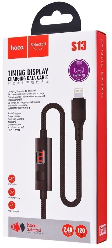 

Кабель Hoco S13 S13LIGHTNINGBLACK USB - Apple Lighting 1,2 м