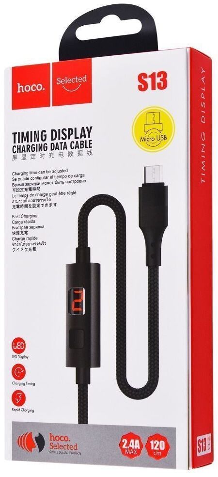 

Кабель Hoco S13 S13MICROBLACK USB - Micro USB 1,2 м