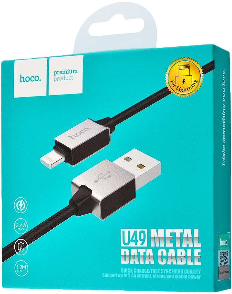 

Кабель Hoco U49 U49LIGHTNINGBLACK USB - Apple Lightning 1,2 м