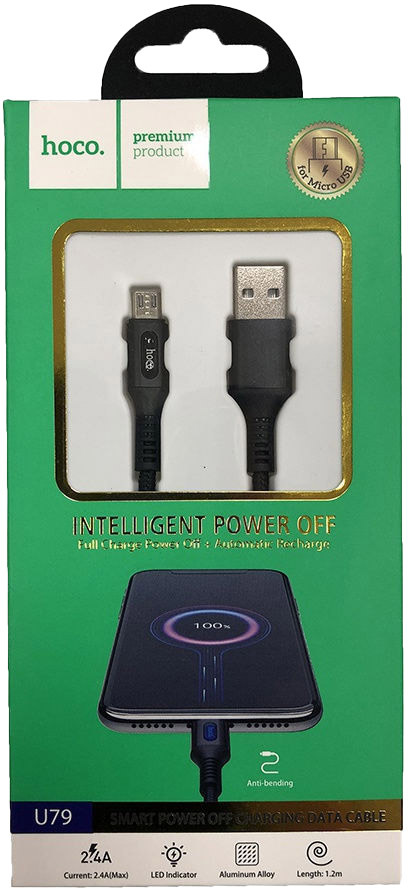 

Кабель Hoco U79 U79MICROBLACK USB - Micro USB 1,2 м