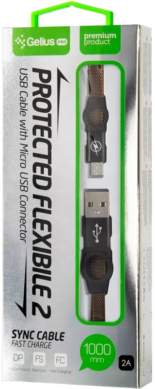

Кабель Gelius Flexible 2 GP-UC07MBLACK USB - Micro USB 1 м