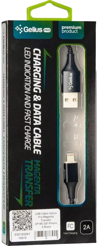 

Кабель Gelius Magenta GP-MC-03I USB - Apple Lightning 1 м
