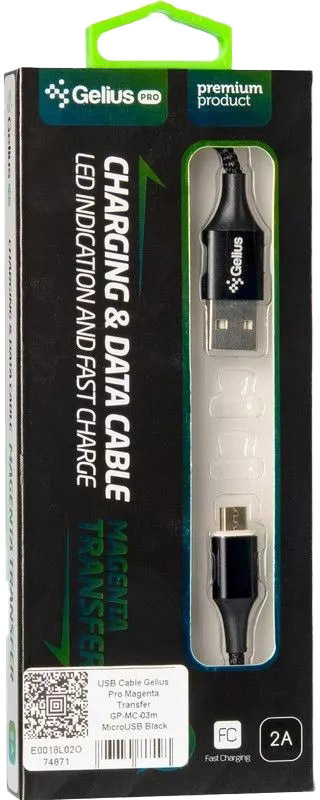

Кабель Gelius Magenta GP-MC-03M USB - Micro USB 1 м