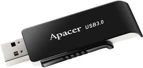 

Флешка Apacer AH350 Black 16 ГБ AP16GAH350B-1