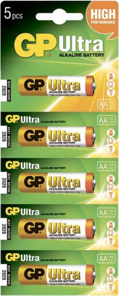 

Батарейка GP Ultra Alkaline 00000028617 AA (пальчиковая) 1,5 V 5 шт