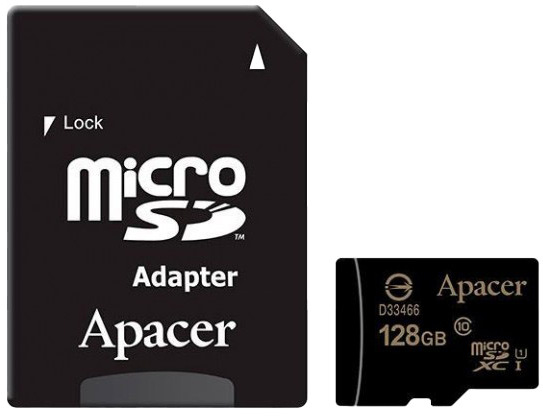 

Карта памяти Apacer (с SD-адаптером) microSDXC 128 ГБ 80275