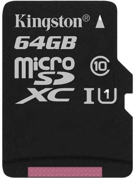 

Карта памяти Kingston Canvas Select microSDXC 64 ГБ SDCS/64GBSP