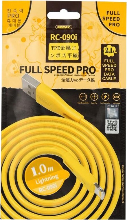 

Кабель Remax Full Speed Pro RC-090IGOLD USB - Apple Lighting 1 м