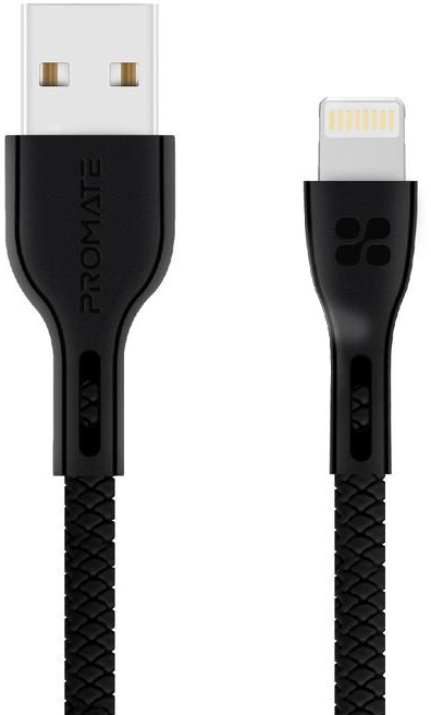 

Кабель Promate POWERBEAM-I-BLACK USB - Apple Lightning 1,2 м