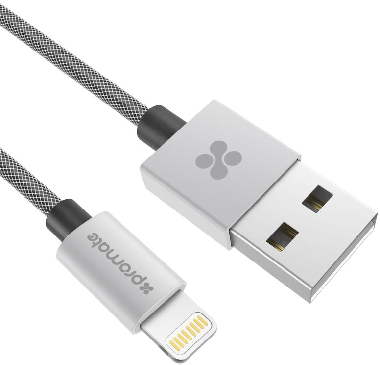 

Кабель Promate LINKMATE-LTF2-SILVER USB - Apple Lighting 2 м