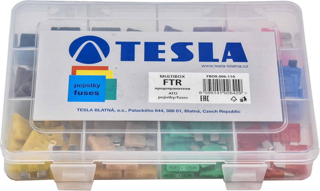 

Предохранитель автомобильный Tesla ftrmultibox FT midi (normal) 1A 2A 3A 5A 7,5A 10A 15A 20A 25A 30A 40A 4A 110 шт.