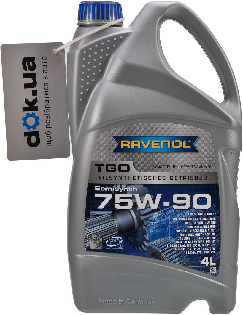 

Трансмиссионное масло Ravenol TGO GL-5 75W-90 полусинтетическое 1222105004