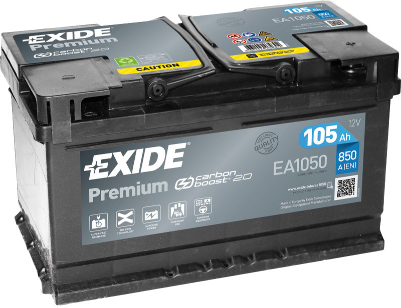 

Аккумулятор Exide 6 CT-105-R Premium EA1050