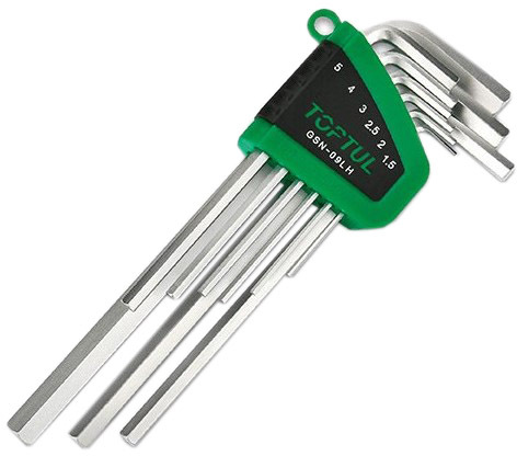 

Набор ключей шестигранных Toptul GSN-09LH 1,5-10 мм 9 шт
