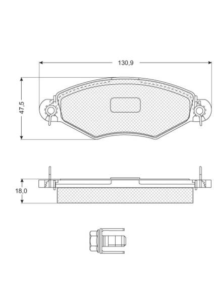 

Starline BDS060 Тормозные колодки