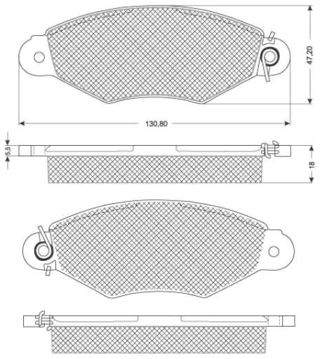 

Starline BDS181 Тормозные колодки