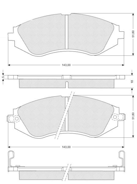 

Starline BDS188 Тормозные колодки