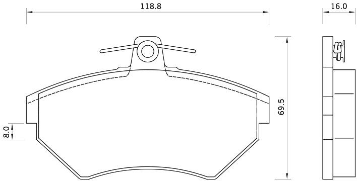 

Starline BDS262 Тормозные колодки