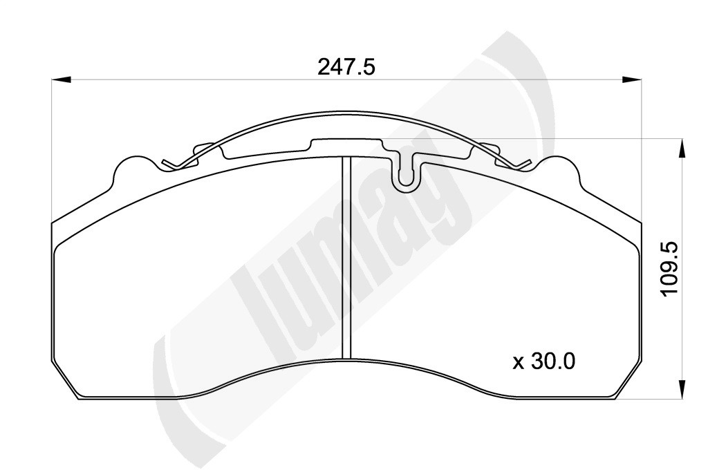 

Lumag 290590090110 Тормозные колодки