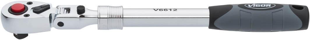 

Трещотка Vigor V6612 телескопическая с шарниром 1/2" 72 зубца 350 мм