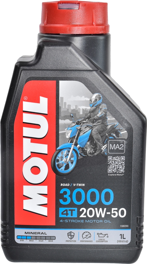 

Моторное масло 4T Motul 3000 20W-50 минеральное 837011
