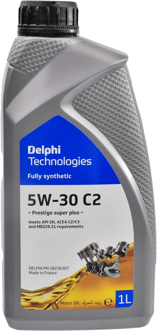 

Моторное масло Delphi Prestige Super Plus C2 5W-30 синтетическое 28236308