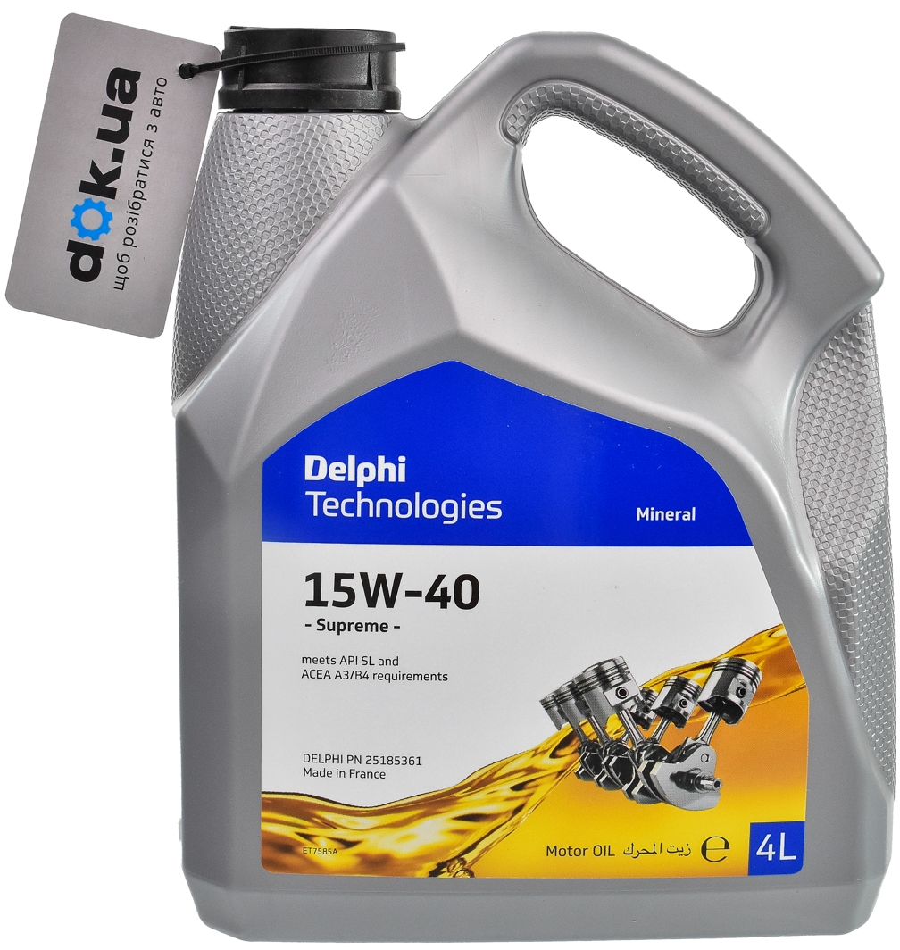

Моторное масло Delphi Supreme 15W-40 минеральное 25185361