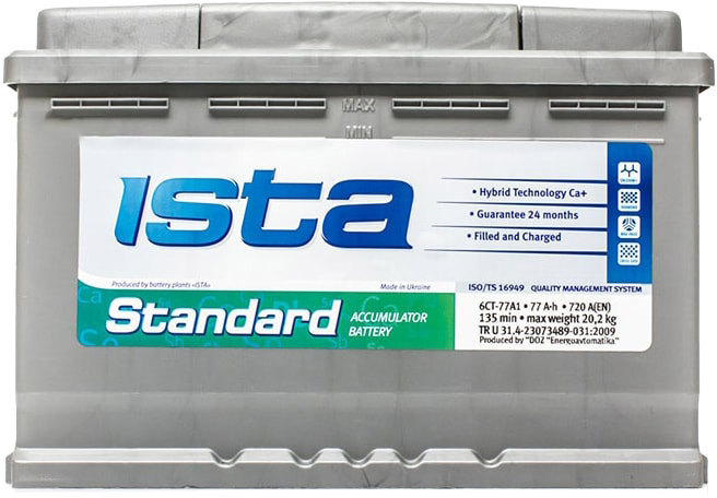

Аккумулятор Ista 6 CT-77-R Standard 5237186