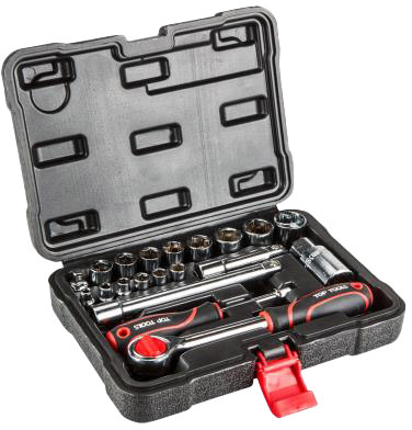 

Набор торцевых головок и комплектующих Top Tools 38D520 15 шт. 1/4", 3/8"