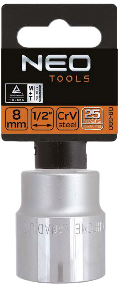 

Торцевая головка Neo Tools 08-580 8 мм 1/2"
