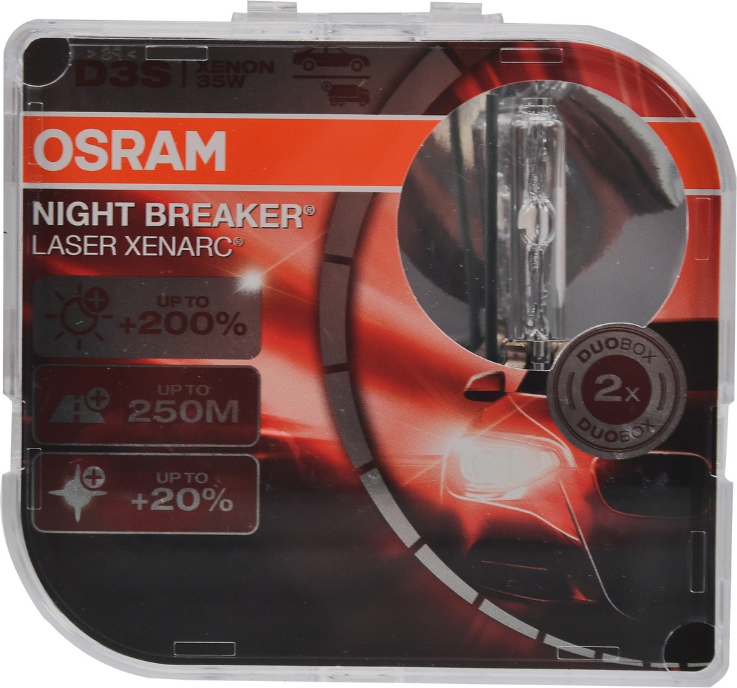 

Автолампы Osram 66340XNLHCB Xenarc Night Breaker Laser D3S PK32d-5 35 W прозрачный