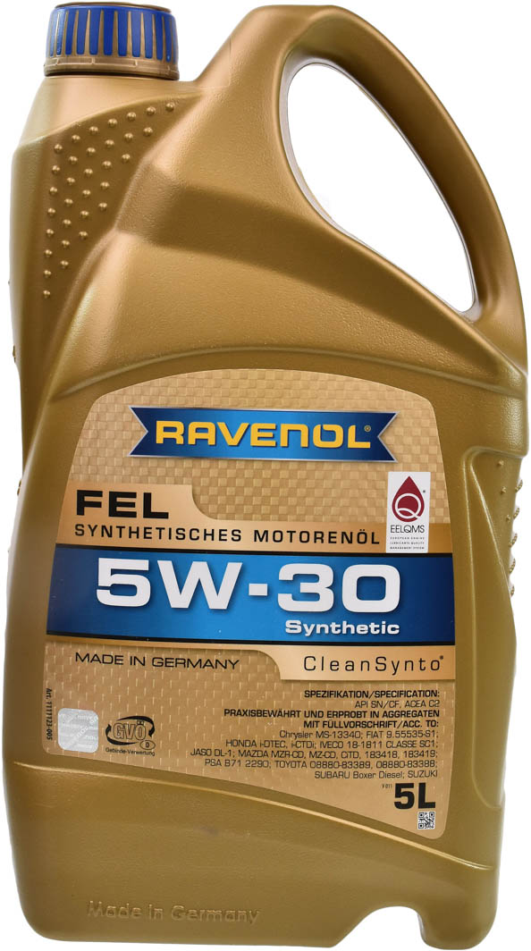 

Моторное масло Ravenol FEL 5W-30 синтетическое 111112305