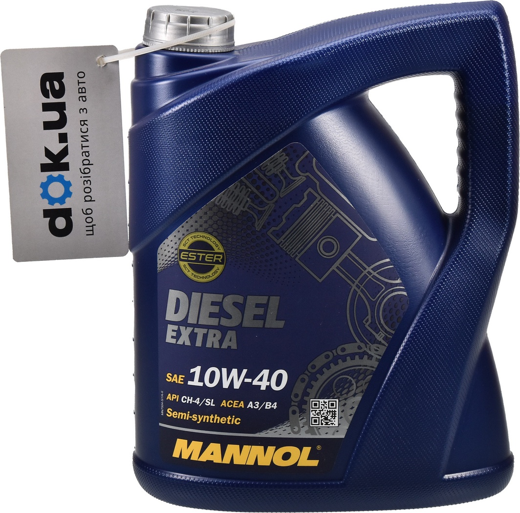 

Моторное масло Mannol Diesel Extra 10W-40 полусинтетическое MN7504-5