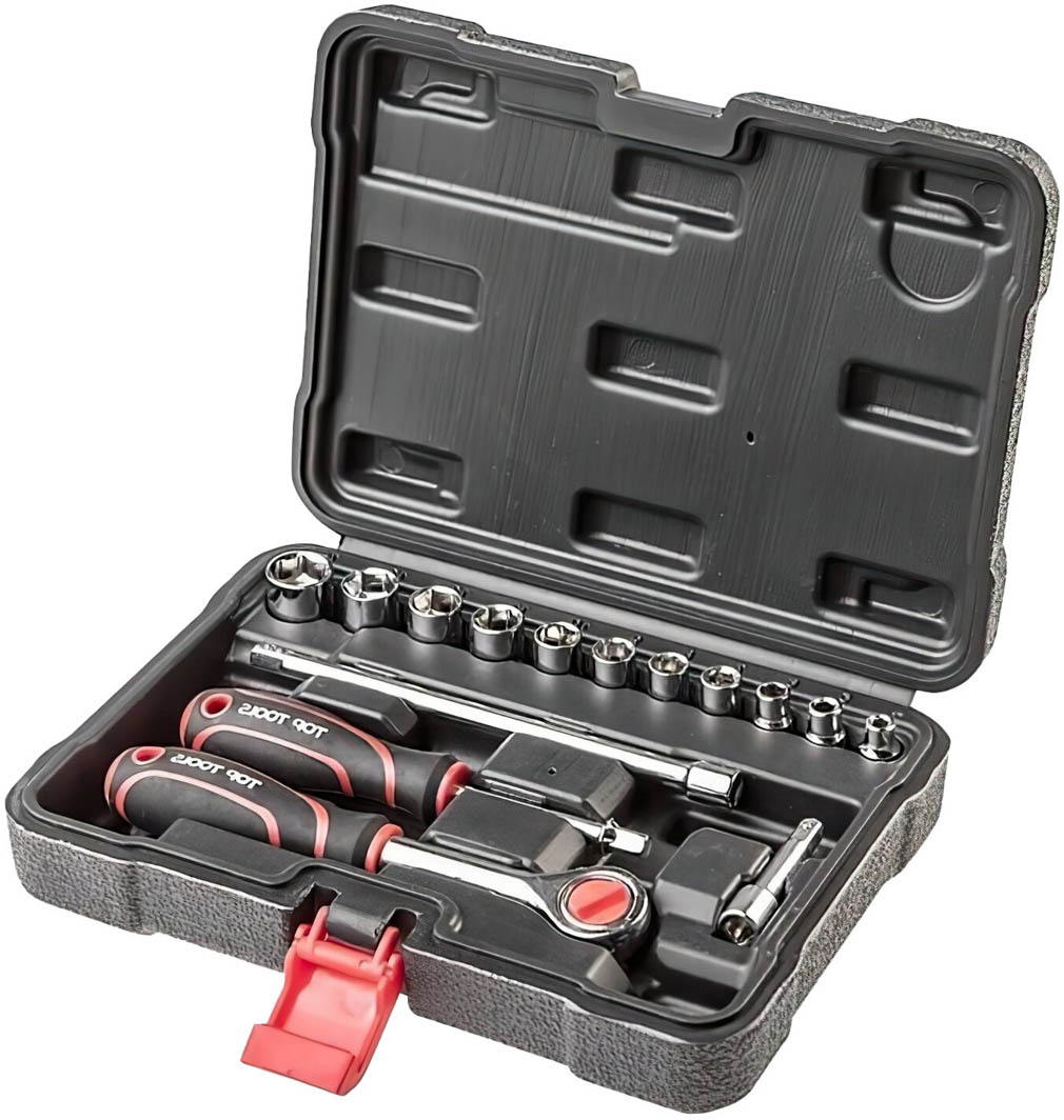 

Набор торцевых головок и комплектующих Top Tools 38D525 11 шт. 1/4"
