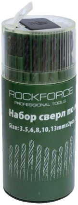 

Набор сверл Rockforce RF-924U16 спиральных по металлу 16 шт.
