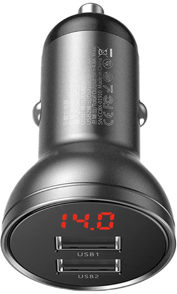 

USB зарядка в авто Baseus Digital Display CCBX-0G
