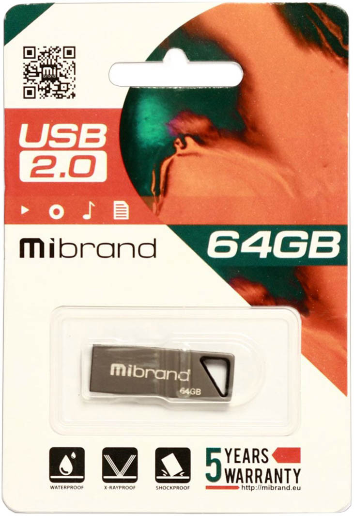 

Флешка Mibrand Stingray 64 ГБ MI20ST64U5G