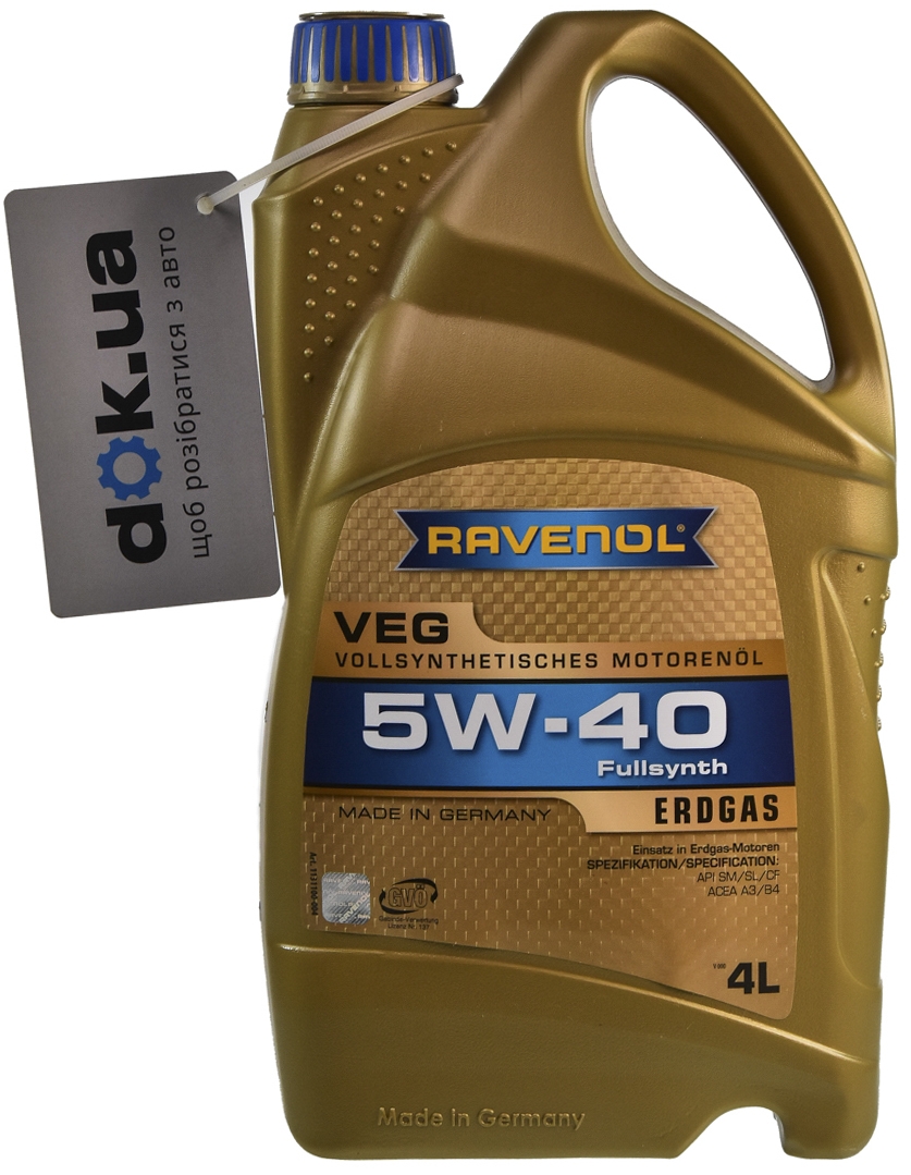 

Моторное масло Ravenol VEG 5W-40 синтетическое 11311004