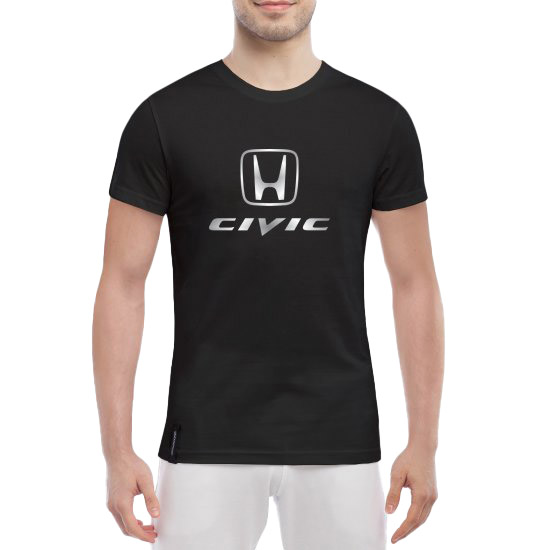 

Футболка мужская Globuspioner классическая Honda Civic черная принт спереди 234371726