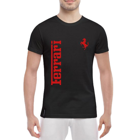 

Футболка мужская Globuspioner классическая Ferrari Logo черный спереди 665541724