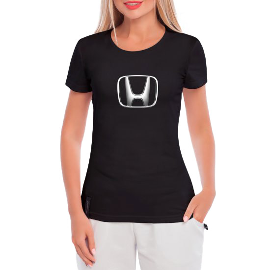 

Футболка женская Globuspioner классическая Honda Big Logo черный спереди 667482725