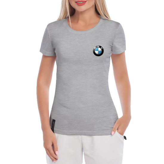 

Футболка женская Globuspioner классическая BMW Logo серый спереди 6640327284