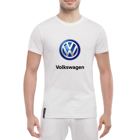 

Футболка мужская Globuspioner классическая Volkswagen Logo белая принт спереди 573941711